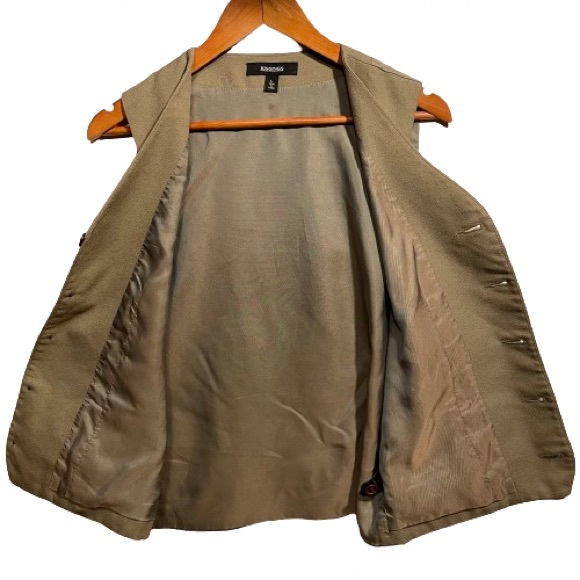 J Riggings Mens Tan Vest 5 Button Size L Tan Lining Back Casual Formal - Picture 2 of 10